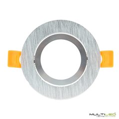 Aro basculante de aluminio silver para dicroica Gris cepillado