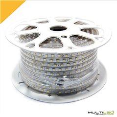 Bobina 50 Mts tira Led SMD5050 Amarillo Ambar 60/LM 220V