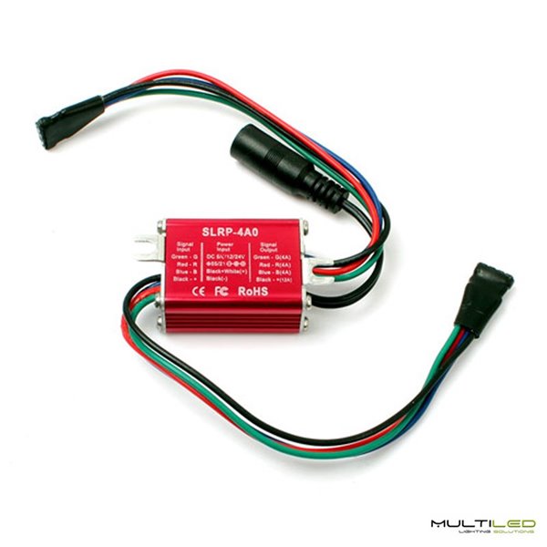 Amplificador para tira led RGB 5V-6V-12V-24V 12A IP65