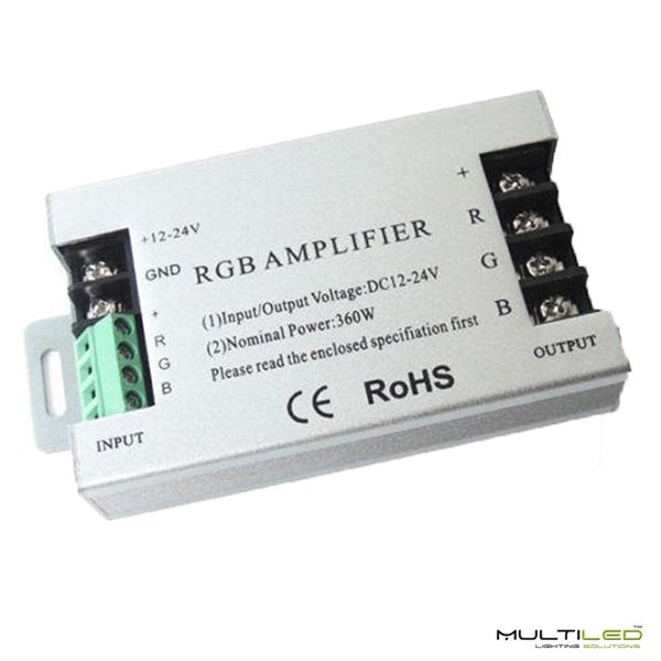 Amplificador para tira led RGB 12V/360W 24V/720W 30A