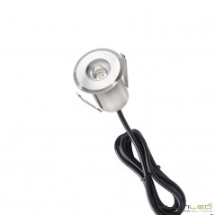 Baliza señalización empotrable de suelo o pared Led 1W AC85-265V IP65 Blanco Cálido