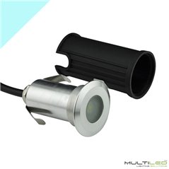 Baliza señalización empotrable de suelo o pared Led 1W AC85-265V IP65 Blanco Frio