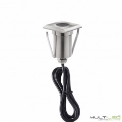 Baliza señalización empotrable de suelo o pared Led cuadrada 1W AC85-265V IP65 Blanco Frio