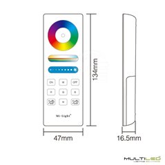 Mando a distancia RGBW +CCT Control de temperatura táctil 1 zona Mi-Light