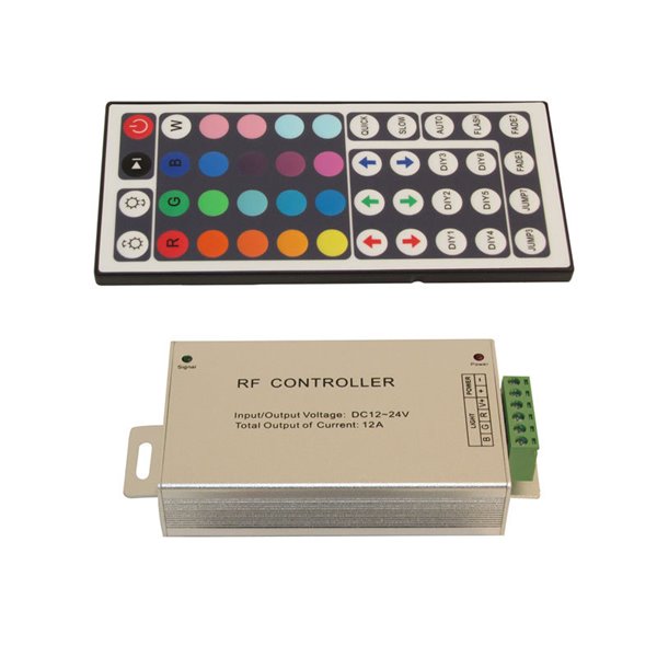 Controlador tira led RGB 12V-24V 24A/288W IR 44 Botones