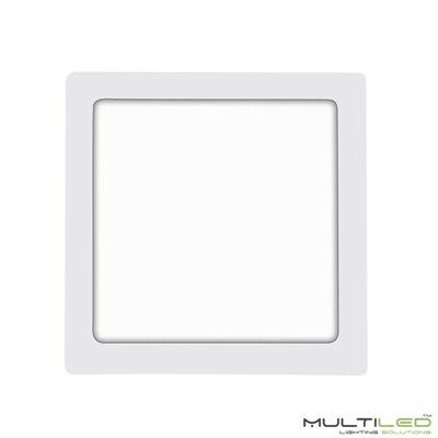 Plafón Downlight Led Cuadrado de superficie 20W Blanco Frío