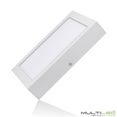 Plafón Downlight Led Cuadrado de superficie 20W Blanco Frío