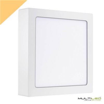 Plafón Downlight Led Cuadrado de superficie 20W Blanco Neutro