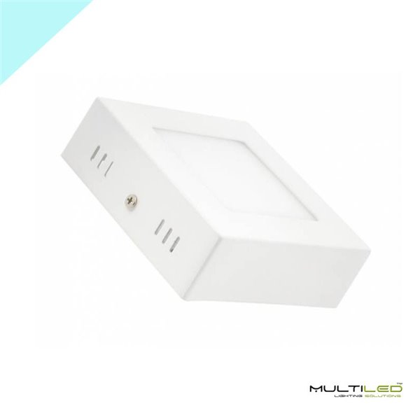 Plafón Downlight Led Cuadrado de superficie 6W Blanco Frío