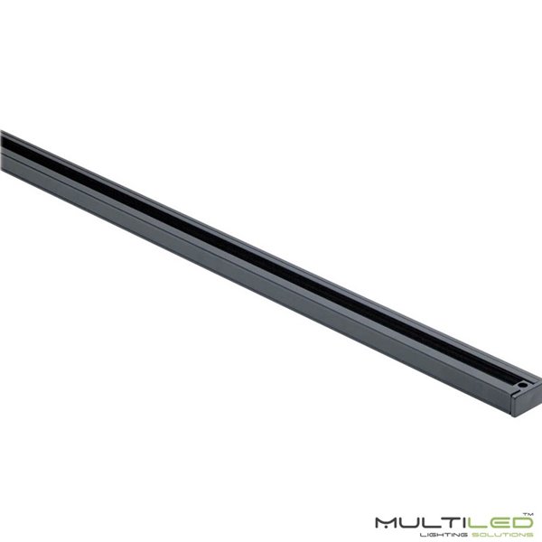 Carril Monofasico para Focos LED 2 Metro Negro