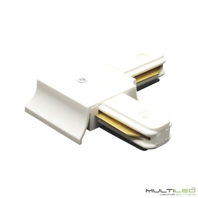 Conector 90º para Carril Monofasico Color Blanco