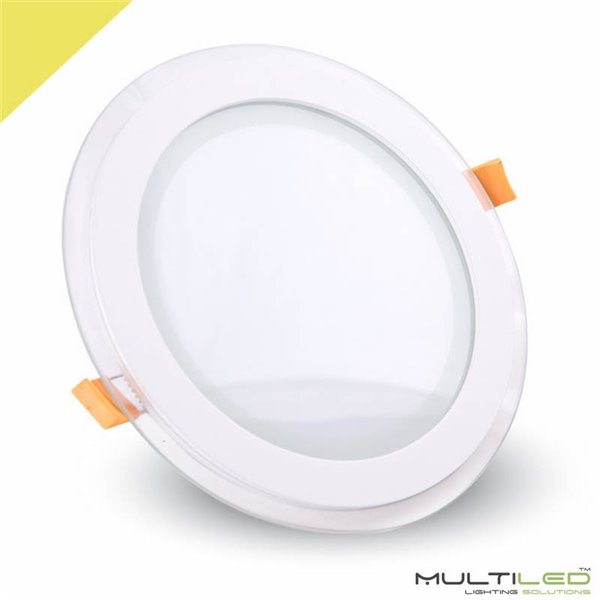 Empotrable Downlight 24W Cristal Redondo Blanco Cálido