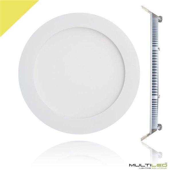 Empotrable Downlight Led 20W Extraplano Eco Blanco Cálido