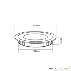 Empotrable Downlight Led 6W Extraplano Eco Blanco Frío