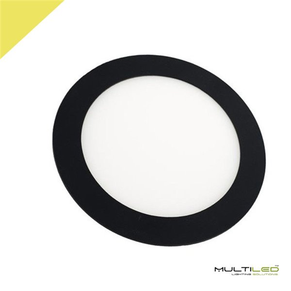 Empotrable Downlight Led 6W Extraplano Eco Blanco Cálido Marco negro