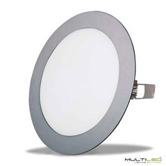 Empotrable Downlight Led 18W Extraplano Eco Blanco Cálido Plata