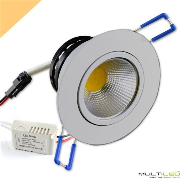 Empotrable Downlight Led COB 7W Blanco Neutro