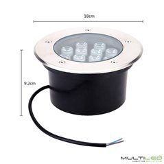 Foco empotrable de suelo Led 12W Blanco Frío