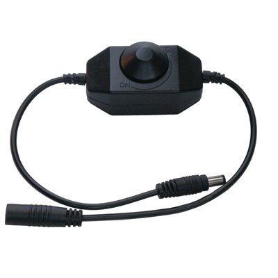 Regulador Dimmer LED Monocolor Manual cableado para tira led Negro