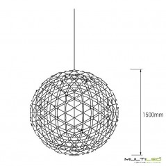 Lampara Led Colgante circular cuerpo acero 162 leds  Ø1000 Raimond