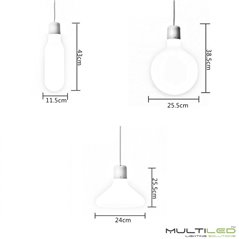 Lampara Colgante minimalista moderna Edgar Globo