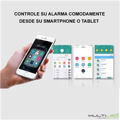 Kit básico de Alarma privada Wifi + PSTN + GSM + RFID con control IOS y Android Kerui W2