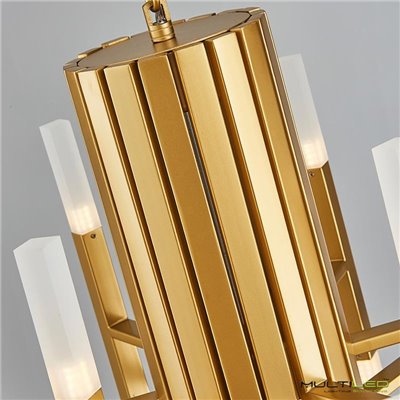 Lampara Colgante araña moderna Led G4 de 36 brazos dorada Ø1020 Fallon
