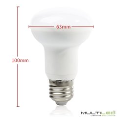 Bombilla Led R63 9W Blanco Cálido E27.