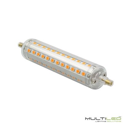 Bombilla LED R7S 360º 118mm 10W Blanco Calido (Regulable)