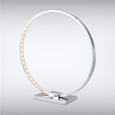 Lampara Led de Mesa RGB Cromado Circle 450mm Diametro