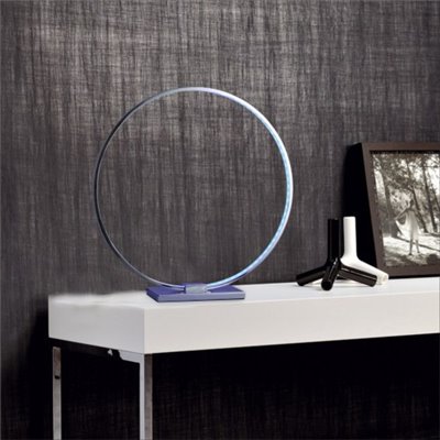 Lampara Led de Mesa RGB Cromado Circle 450mm Diametro