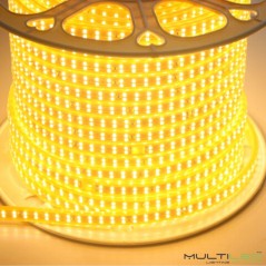 Bobina 50 Mts tira Led SMD2835 Blanco Cálido 180/LM 220V