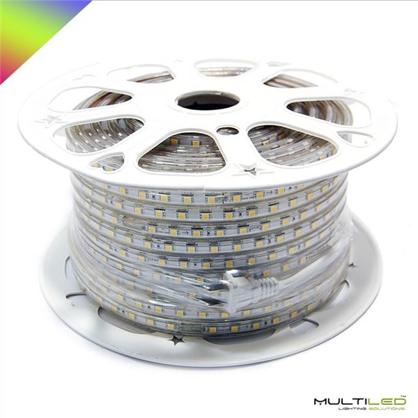 Bobina 50 Mts tira Led SMD5050 RGB 60/LM 220V