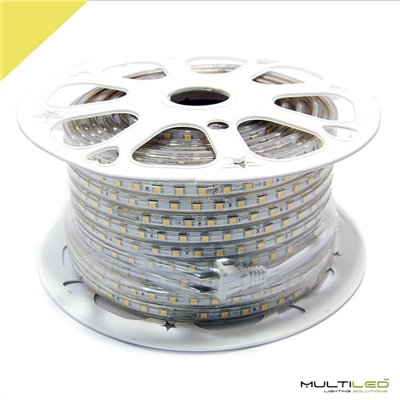 Bobina 50 Mts tira Led SMD5050 Blanco Cálido 60/LM 220V