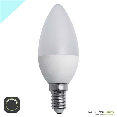 Bombilla Led Vela Eco 5W Blanco Frio E14 (Regulable)