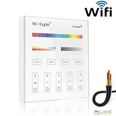 Controlador Mi-Light RGBW+ CCT Dual Wifi AC180~240V táctil empotrable