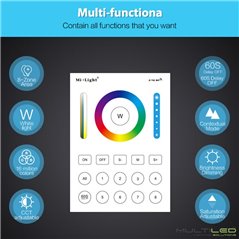 Controlador Mi-Light RGB+ CCT Dual Wifi a pilas  8 Zonas táctil de superficie