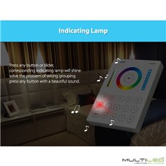 Controlador Mi-Light RGB+ CCT Dual Wifi a pilas  8 Zonas táctil de superficie