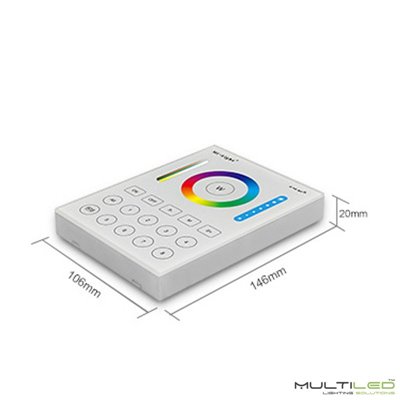 Controlador Mi-Light RGB+ CCT Dual Wifi a pilas  8 Zonas táctil de superficie