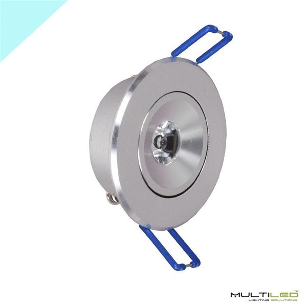 Empotrable Downlight 1W Plata Blanco Frio