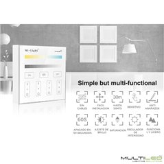 Controlador regulador Mi-Light  CCT Dual Wifi AC180~240V táctil empotrable