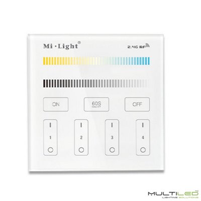 Controlador regulador Mi-Light  CCT Dual Wifi a pilas táctil  de superficie