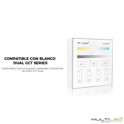 Controlador regulador Mi-Light  CCT Dual Wifi a pilas táctil  de superficie