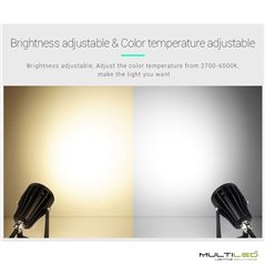 Foco LED Exterior y Jardin con Pincho 6W WIFI Mi-Light RGB + Blanco dual CCT IP65