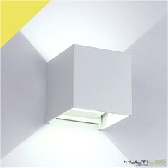Aplique Led de interior-exterior 6W Modelo Cube Blanco Cálido
