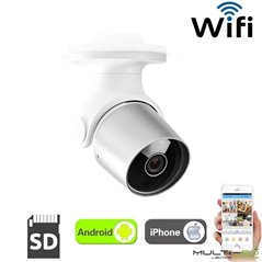 Camara IP Wifi Mini Bullet de exterior IP66 Onvif, SD Audio Tuya App compatible con Alexa y google home