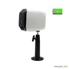 Camara IP Wifi Tipo Arlo con bateria panasonic recargable 6 meses de autonomía, PIR, vision movil Blanca Tuya App