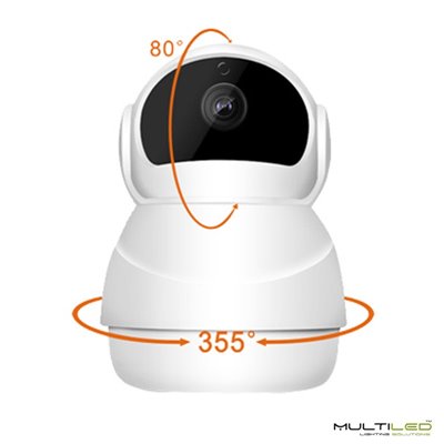 Camara IP Wifi Robot IR PTZ movimiento 360º, vision movil, SD 2MP