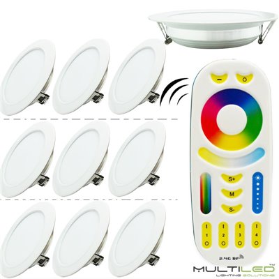 Empotrable Downlight Led 12W WIFI RGBW + Blanco Dual Mi-light