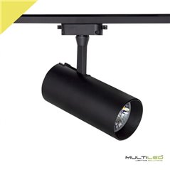 Foco de carril Led ADON 15W Black Blanco 2700k Cálido